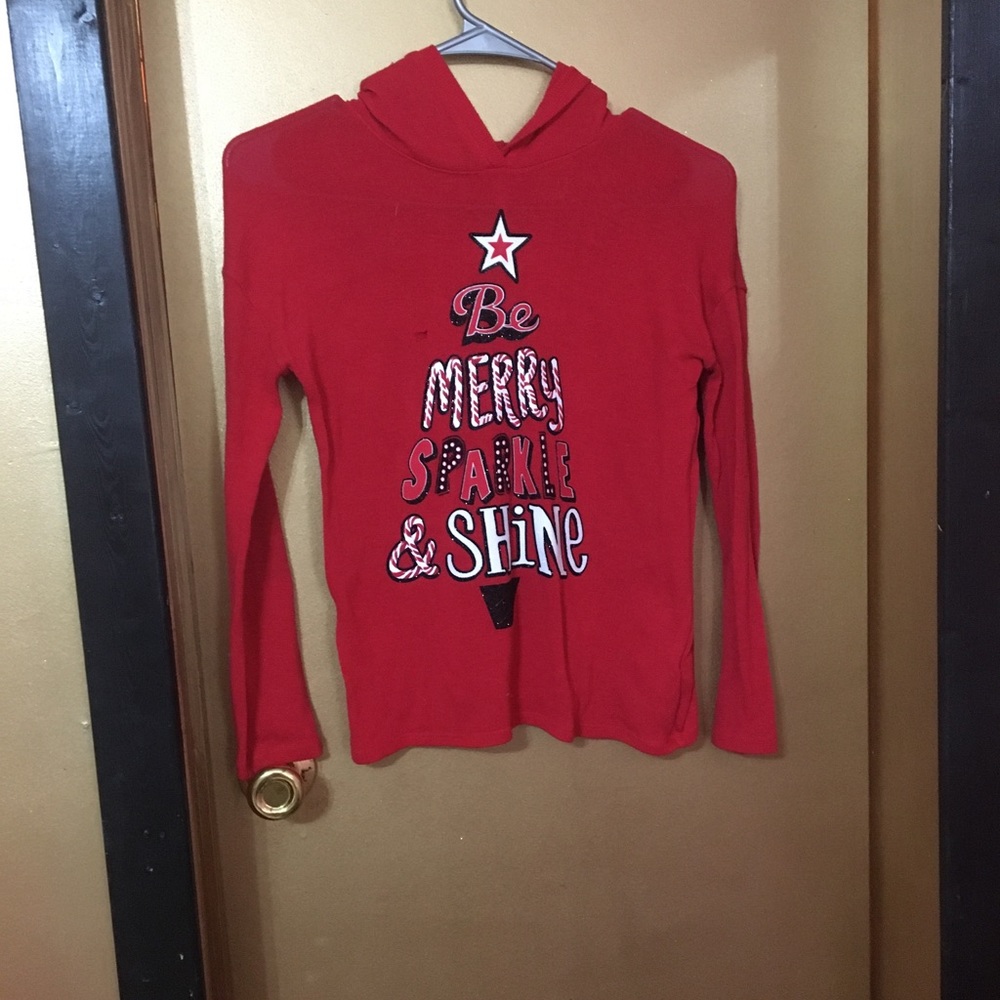Justice Christmas sweater hoodie